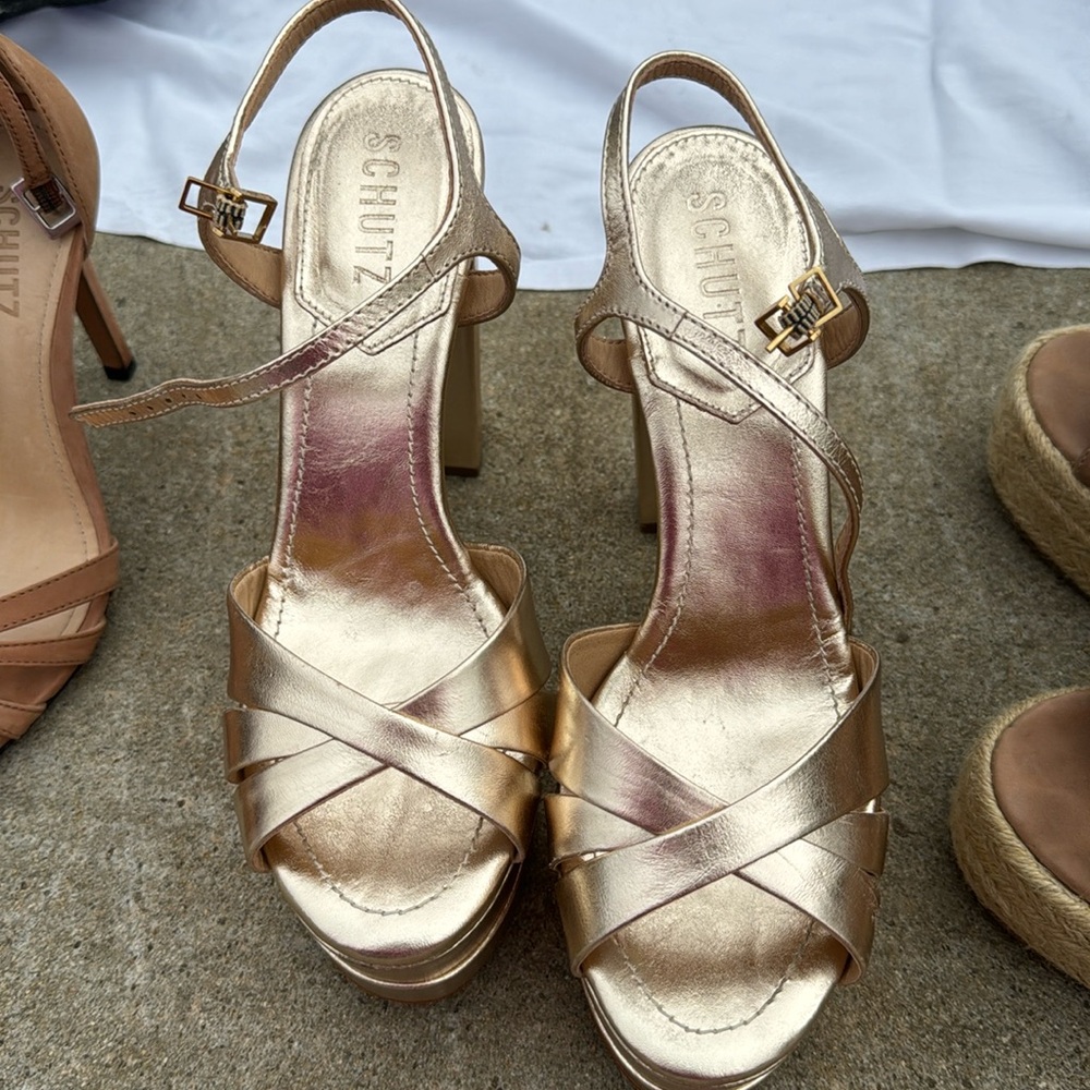 Gold Platform Heels